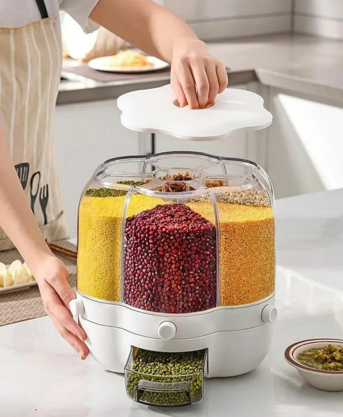 جاحبوباتی گرد چرخشی 6 خانه وارداتی جنس اکرولیک نشکن